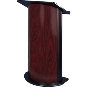 AmpliVox SN3135 - Curved Jewel Mahogany Lectern