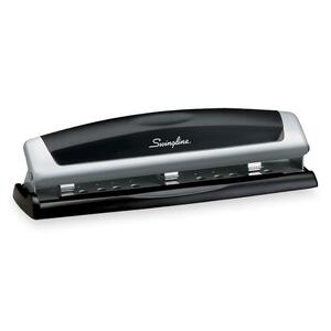 Adjustable Two/Three Hole Punch, 10 Sheet Capicity, BK/SR