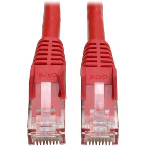 Tripp Lite Cat6 Gigabit Snagless Molded (UTP) Ethernet Cable (RJ45 M/M) PoE Red 5 ft. (1.52 m)