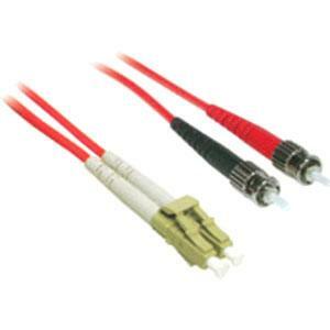 C2G 3m LC-ST 62.5/125 OM1 Duplex Multimode PVC Fiber Optic Cable - Red