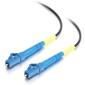 C2G-1m LC-LC 9/125 OS1 Simplex Singlemode PVC Fiber Optic Cable - Black