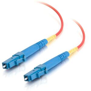 C2G-2m LC-LC 9/125 OS1 Simplex Singlemode PVC Fiber Optic Cable - Red