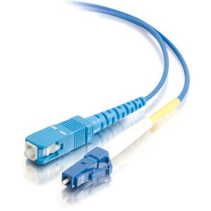 C2G-1m LC-SC 9/125 OS1 Simplex Singlemode PVC Fiber Optic Cable - Blue