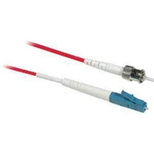 C2G-2m LC-ST 9/125 OS1 Simplex Singlemode PVC Fiber Optic Cable - Red