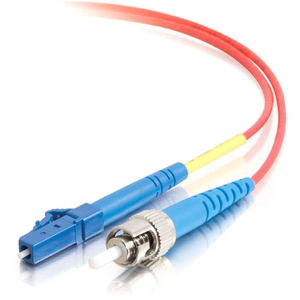 C2G-10m LC-ST 9/125 OS1 Simplex Singlemode PVC Fiber Optic Cable - Red