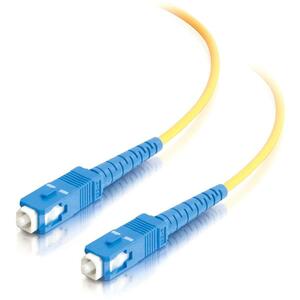 C2G-15m SC-SC 9/125 OS1 Simplex Singlemode PVC Fiber Optic Cable (LSZH) - Yellow