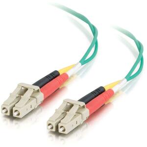 C2G-1m LC-LC 50/125 OM2 Duplex Multimode Fiber Optic Cable (Plenum-Rated) - Green