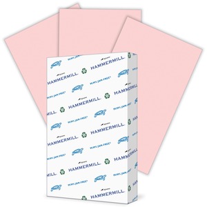 Hammermill Colors Recycled Copy Paper - 8 1/2 x 14 - 20 lb Basis Weight -  Pink - 500 / Ream - SFI - Acid-free, Archival-safe