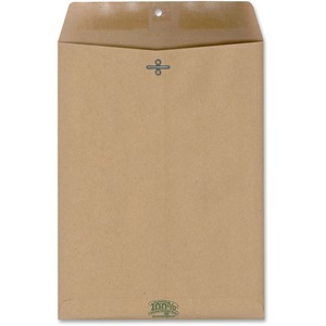 Clasp Envelopes, 60 lb., 9x12 , 110/BX, Natural Brown