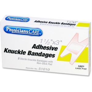 Knuckle Bandages,First Aid,Fabric,Latex Free,1.5x3 ,8/BX,WE