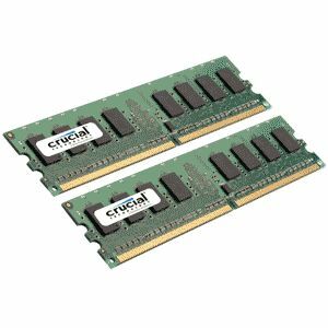  4GB Kit 2GBx2 240 Pin DIMM Crucial CT2K25664AA1067