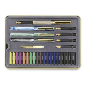 Staedtler 5 Nib Calligraphy Pen Set;Assorted point sizes;Assorted ink 