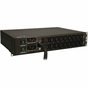 Tripp Lite by Eaton PDU 5.5kW Single-Phase Local Metered PDU 208/230V Outlets (16 C13 & 2 C19) L6-30P 12 ft. (3.66 m) Cord 2U Rack-Mount TAA