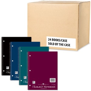 Wirebound Notebook,College Ruled,1-Sub.,3HP,11x8-1/2 ,Ast.