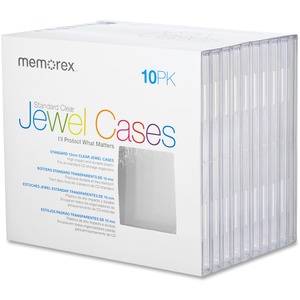 CD JEWEL CASES10 PACK CLEAR STANDARD