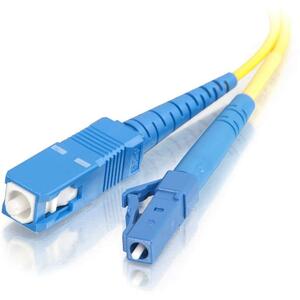 C2G 15m LC-SC 9/125 OS1 Simplex Singlemode PVC Fiber Optic Cable - Yellow