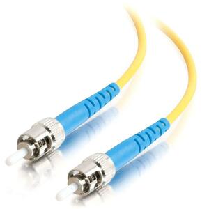 C2G 20m ST-ST 9/125 OS1 Simplex Singlemode PVC Fiber Optic Cable - Yellow