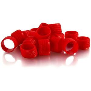 C2G Rubber Connector Grip - Red - 20pk