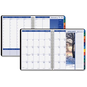 Weekly/Monthly Plnr, w/ Exec Cvr., Jan-Dec, 8-1/2x11 , BK