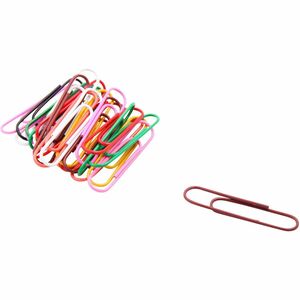 Baumgartens Vinyl Coated Paper Clips Jumbo Size 40 Pack ASSORTED Colors (ES-4000)