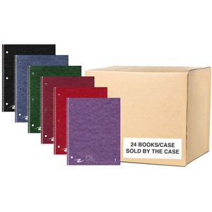 Wirebound Notebook, College Ruled, 100/Shts ,11x9 , Asst