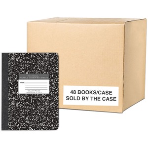 Compostion Book,College Ruled,15lb.,80/Shts,9-3/4x7-1/2 ,BK