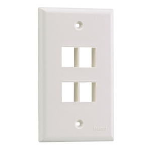 Panduit NetKey 4 Sockets Single Gang Faceplate