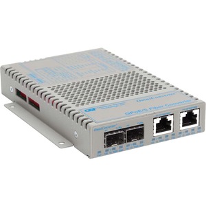 OmniConverter 10/100/1000 PoE Gigabit Ethernet Fiber Media Converter Switch RJ45 SFP