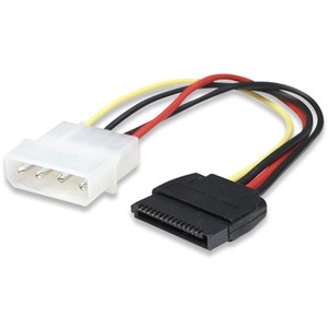 Manhattan 4 Pin to 15 Pin SATA Power Cable, 6.3"