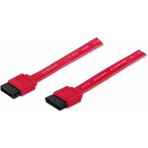 Manhattan 7-Pin Male to Male SATA Data Cable, 20" , Red