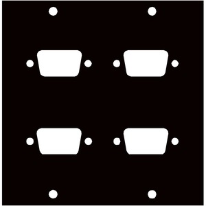 Middle Atlantic UCP Module, Four DB9 Punchouts