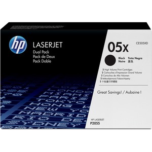 HP 05X (CE505XD) Original Laser Toner Cartridge - Dual Pack - Black - 2 / Carton