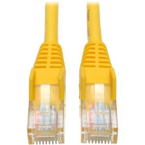 Tripp Lite Cat5e 350 MHz Snagless Molded (UTP) Ethernet Cable (RJ45 M/M) PoE - Yellow 10 ft. (3.05 m)