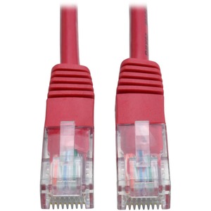 Tripp Lite Cat5e 350 MHz Molded (UTP) Ethernet Cable (RJ45 M/M) PoE - Red 1 ft. (0.31 m)