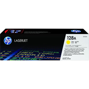 HP 128A (CE322A) Original Standard Yield Laser Toner Cartridge - Single Pack - Yellow - 1 Each