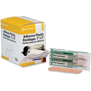 First Aid Plastic Bandages, Refills, 1x3 , 100/BX