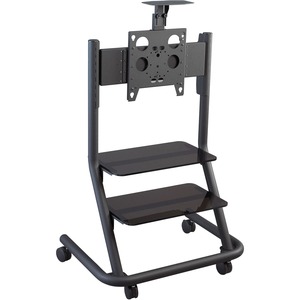 Chief Mobile Flat Panel Cart with 2 Shelves - For Displays 42-86" - Black