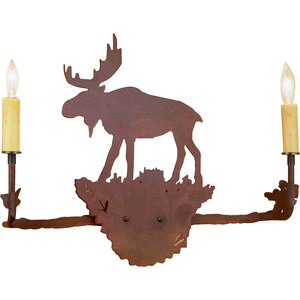 Meyda Tiffany 18"W Moose 2 Lt Wall Sconce