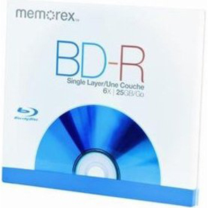 Memorex 98685 Blu-ray Recordable Media - BD-R - 6x - 25 GB - 1 Pack Jewel Case