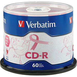 Verbatim 97440 CD Recordable Media - CD-R - 52x - 700 MB - 60 - Pink
