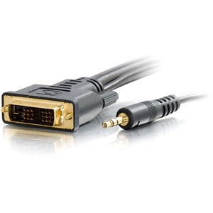 C2G 15ft Pro Series DVI-D + 3.5mm CL2 M/M Single Link Digital Video Cable