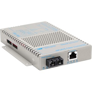 OmniConverter 10/100/1000 PoE Gigabit Ethernet Fiber Media Converter Switch RJ45 SC Single-Mode 12km