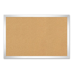 Cork Board, 24x36 , Aluminum Frame/Cork