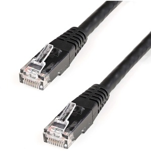 StarTech.com 8ft CAT6 Ethernet Cable - Black Molded Gigabit - 100W PoE UTP 650MHz - Category 6 Patch Cord UL Certified Wiring/TIA