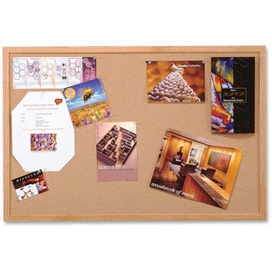 Wood Frame Cork Board, 36x48 , Natural Tan