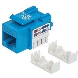 Intellinet Network Solutions Cat6 Keystone Jack, UTP, Punch-Down, Blue