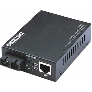 Intellinet Network Solutions Fast Ethernet RJ45 to SC, Multi-Mode, 1.24 miles (2 km) Media Converter