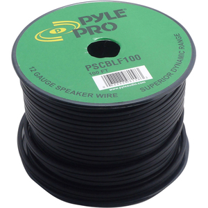 PylePro 100Ft 12 AWG Spool Speaker Cable With Rubber Jacket