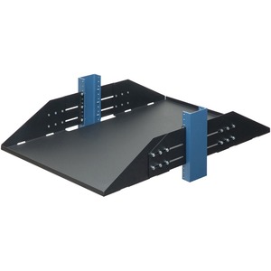 Rack Solutions 3U 2Post Adjustable Center Mount Solid Shelf 29in (D) - Flanged Up