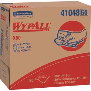 Wypall X80 Wipers, Pop-Up, 80 Shts, 5BX/CT, WE